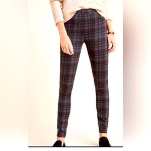 SANCTUARY PLAID CARNABY pants stretch purple brown black charcoal size Small